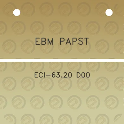 ebm-papst-eci-6320-d00