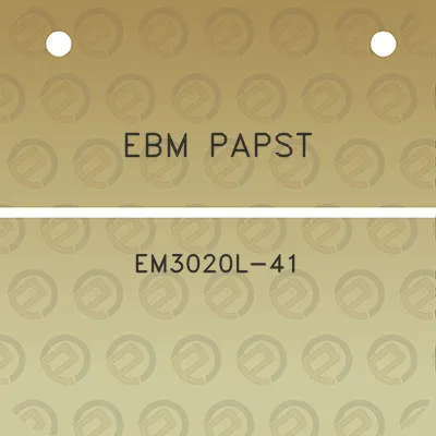 ebm-papst-em3020l-41