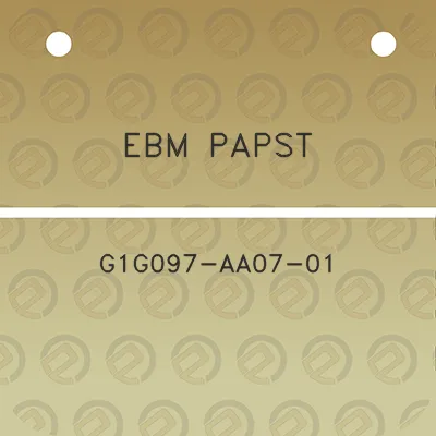 ebm-papst-g1g097-aa07-01