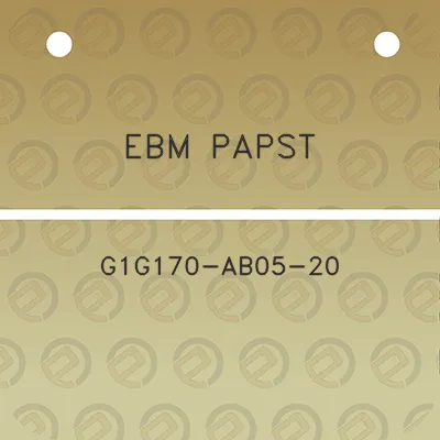 ebm-papst-g1g170-ab05-20