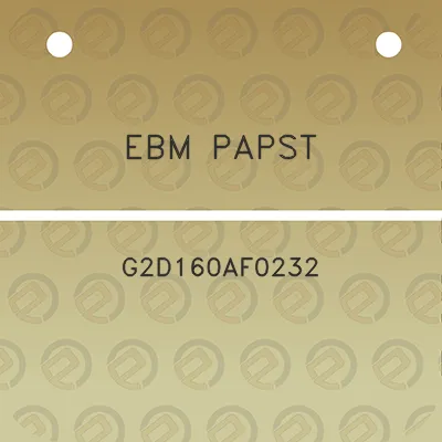 ebm-papst-g2d160af0232