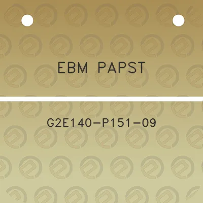 ebm-papst-g2e140-p151-09