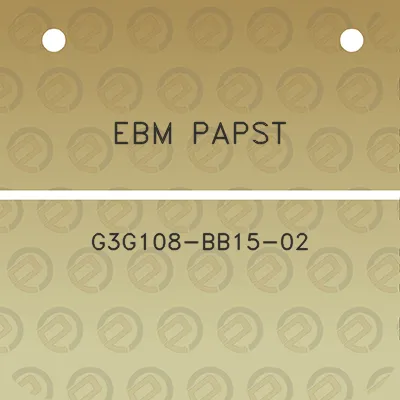 ebm-papst-g3g108-bb15-02