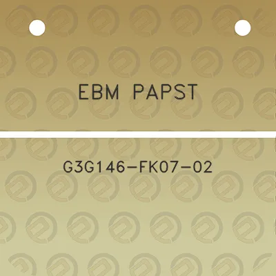 ebm-papst-g3g146-fk07-02