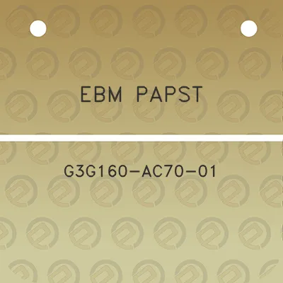 ebm-papst-g3g160-ac70-01