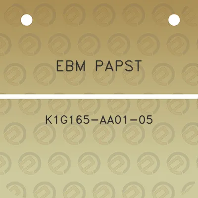 ebm-papst-k1g165-aa01-05