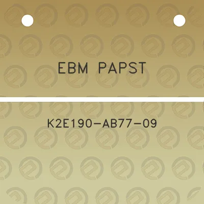 ebm-papst-k2e190-ab77-09