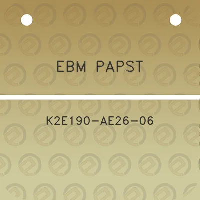 ebm-papst-k2e190-ae26-06