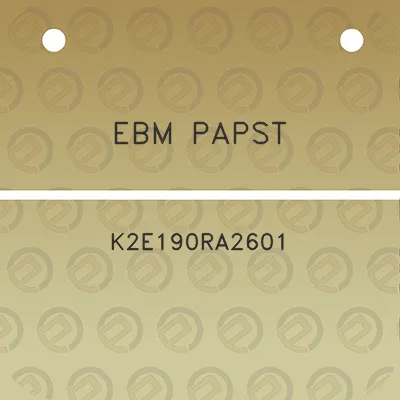 ebm-papst-k2e190ra2601