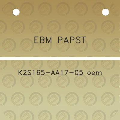 ebm-papst-k2s165-aa17-05-oem