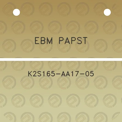 ebm-papst-k2s165-aa17-05