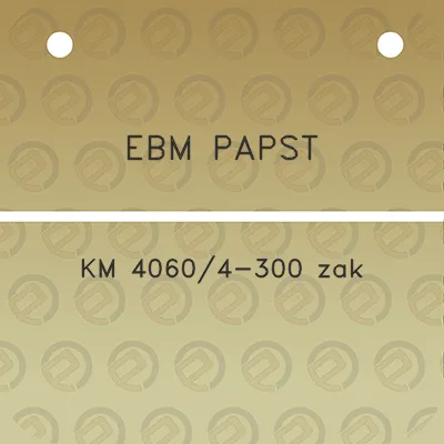 ebm-papst-km-40604-300-zak