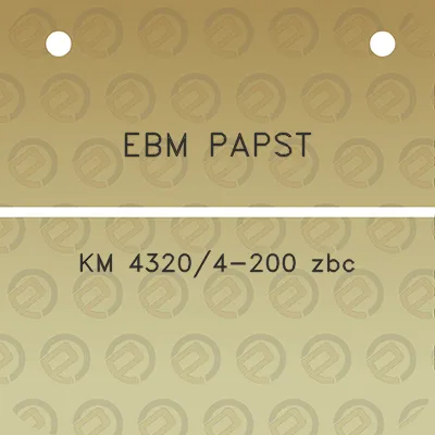 ebm-papst-km-43204-200-zbc