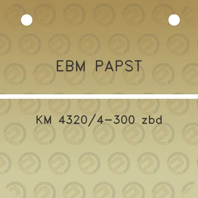 ebm-papst-km-43204-300-zbd