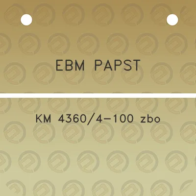 ebm-papst-km-43604-100-zbo