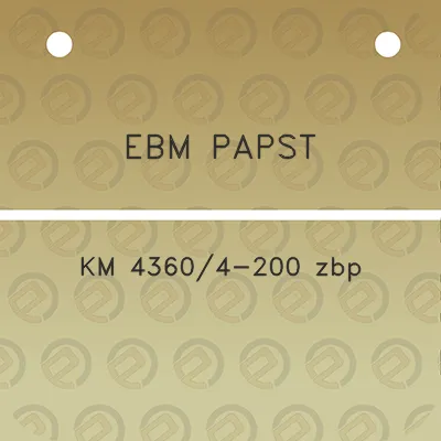 ebm-papst-km-43604-200-zbp