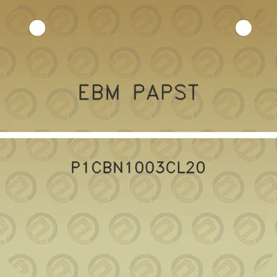 ebm-papst-p1cbn1003cl20