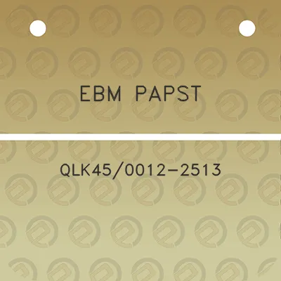 ebm-papst-qlk450012-2513