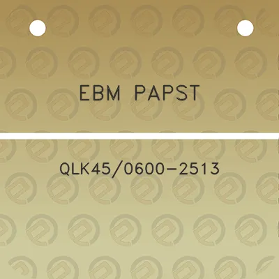 ebm-papst-qlk450600-2513