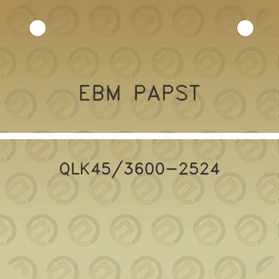 ebm-papst-qlk453600-2524