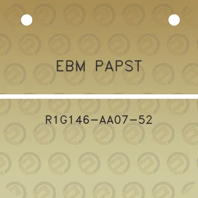 ebm-papst-r1g146-aa07-52