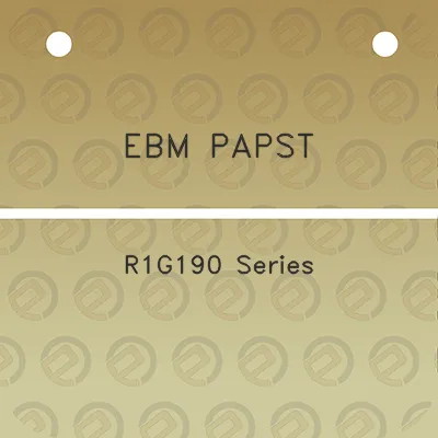 ebm-papst-r1g190-series