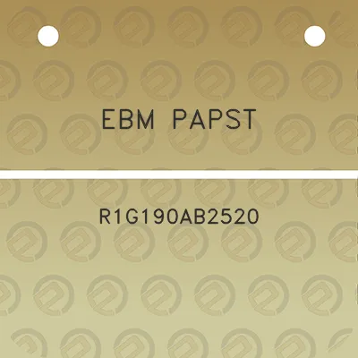 ebm-papst-r1g190ab2520