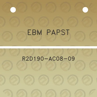 ebm-papst-r2d190-ac08-09