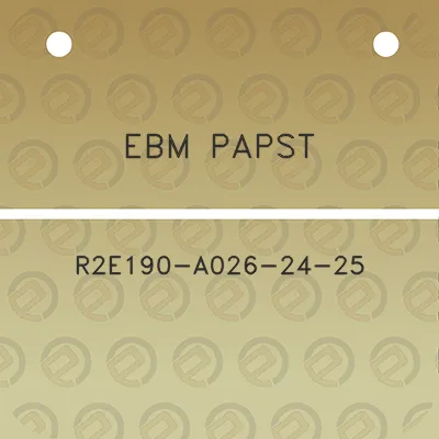 ebm-papst-r2e190-a026-24-25