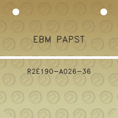 ebm-papst-r2e190-a026-36