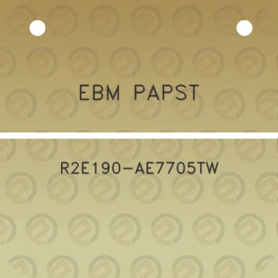 ebm-papst-r2e190-ae7705tw