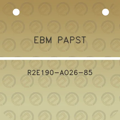 ebm-papst-r2e190-ao26-85