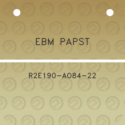 ebm-papst-r2e190-ao84-22