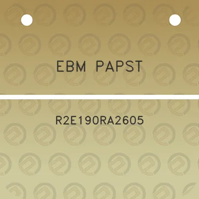 ebm-papst-r2e190ra2605