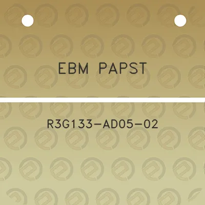 ebm-papst-r3g133-ad05-02