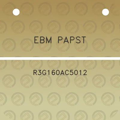 ebm-papst-r3g160ac5012