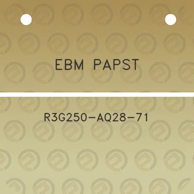 ebm-papst-r3g250-aq28-71