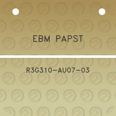 ebm-papst-r3g310-au07-03