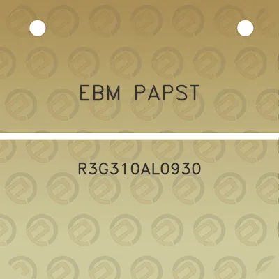 ebm-papst-r3g310al0930