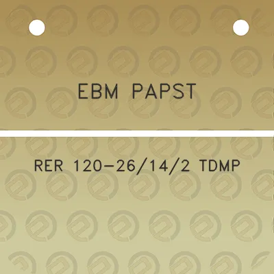 ebm-papst-rer-120-26142-tdmp