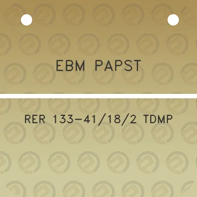 ebm-papst-rer-133-41182-tdmp