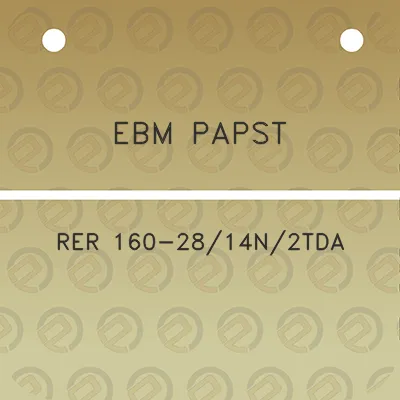 ebm-papst-rer-160-2814n2tda