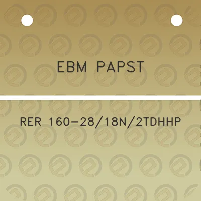 ebm-papst-rer-160-2818n2tdhhp