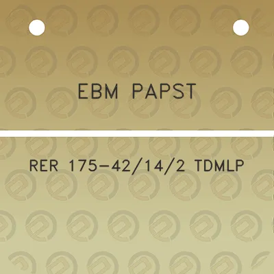 ebm-papst-rer-175-42142-tdmlp