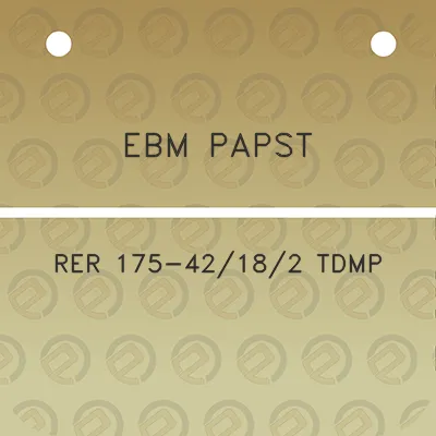 ebm-papst-rer-175-42182-tdmp