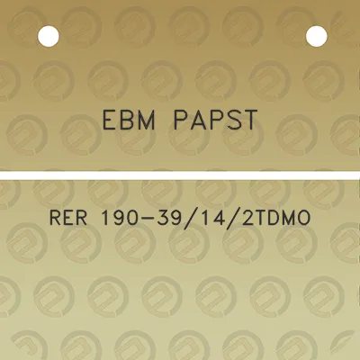 ebm-papst-rer-190-39142tdmo