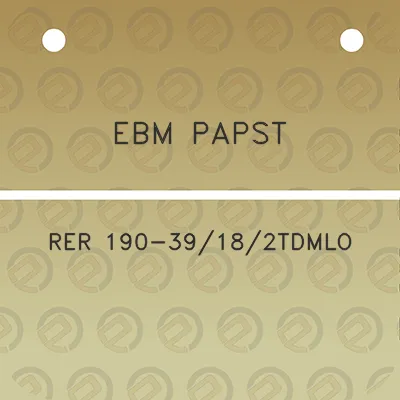 ebm-papst-rer-190-39182tdmlo