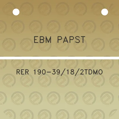 ebm-papst-rer-190-39182tdmo