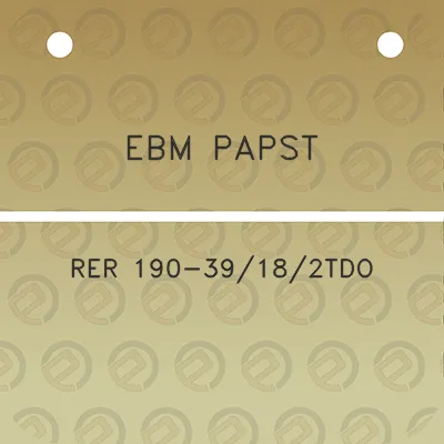 ebm-papst-rer-190-39182tdo