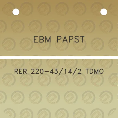 ebm-papst-rer-220-43142-tdmo